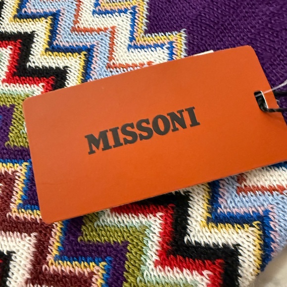 💜NWT Missoni Purple and Multicolor poncho / scarf - Picture 6 of 8